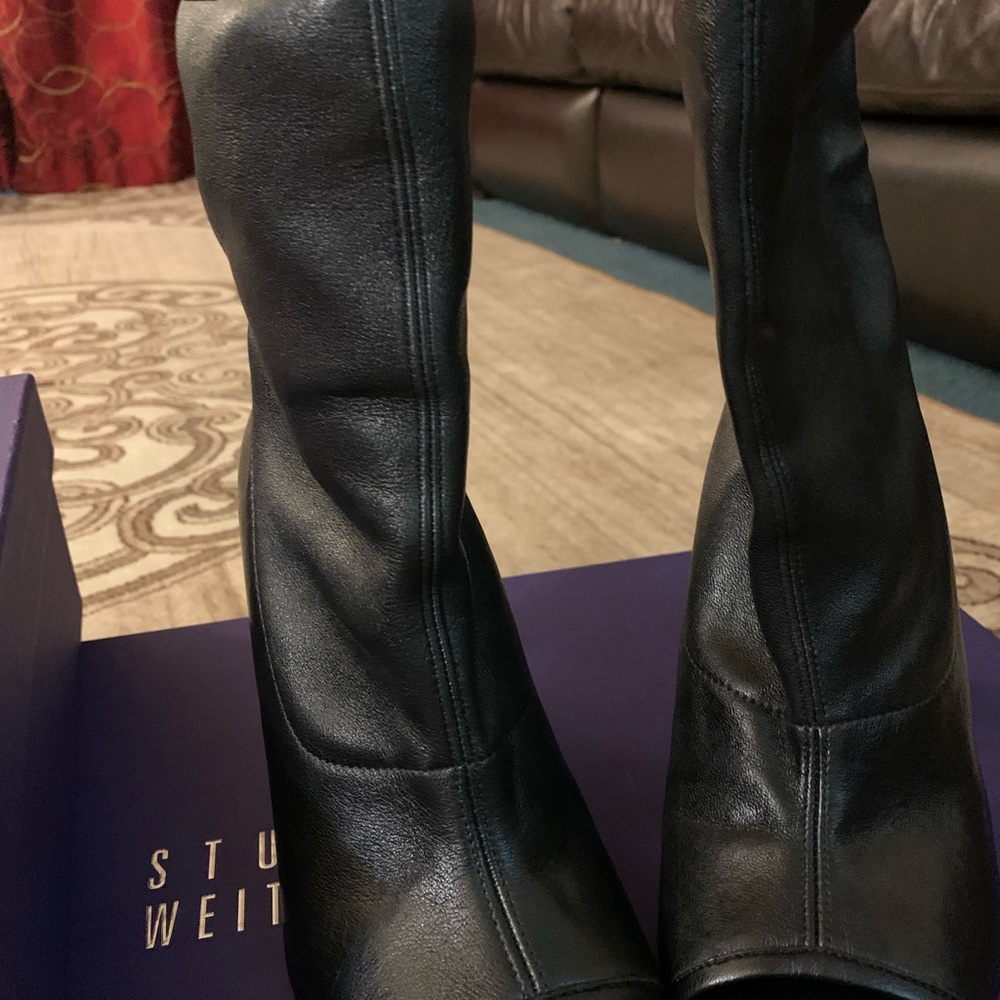 Stuart Weitzman open toe Koko boots size7